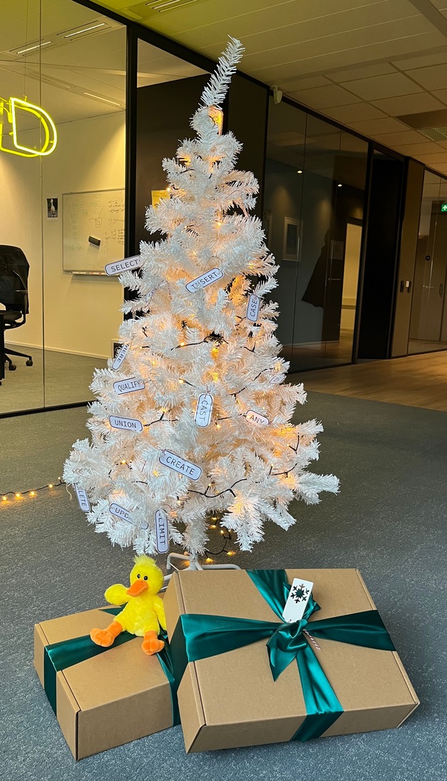 Christmas tree with SQL syntax decorations