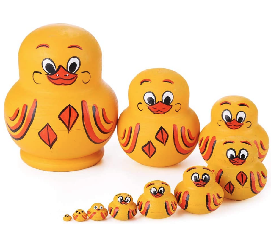 Matroshka Ducks (ducks going from big to small)