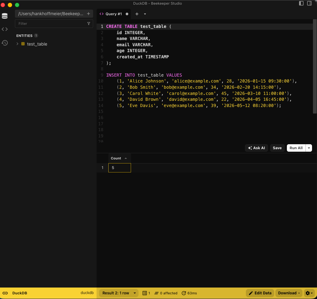 Beekeeper Studio Object Tree
