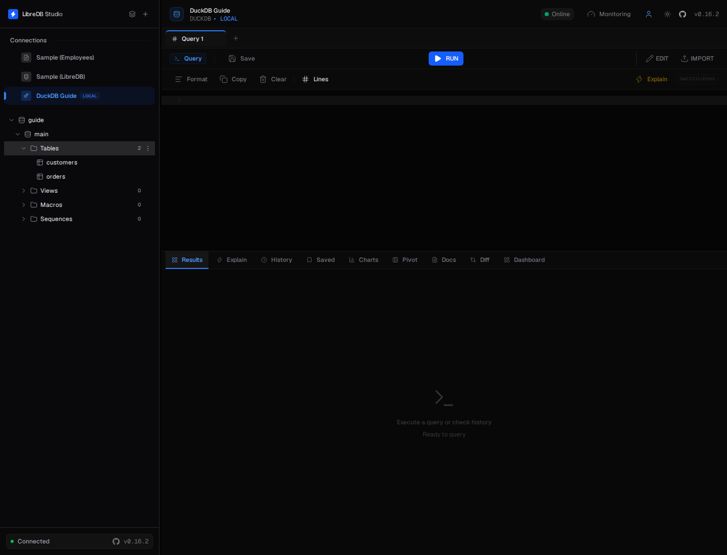 LibreDB Studio object tree