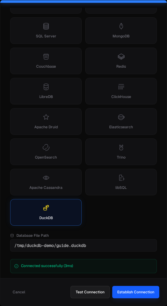 LibreDB Studio Test Connection success