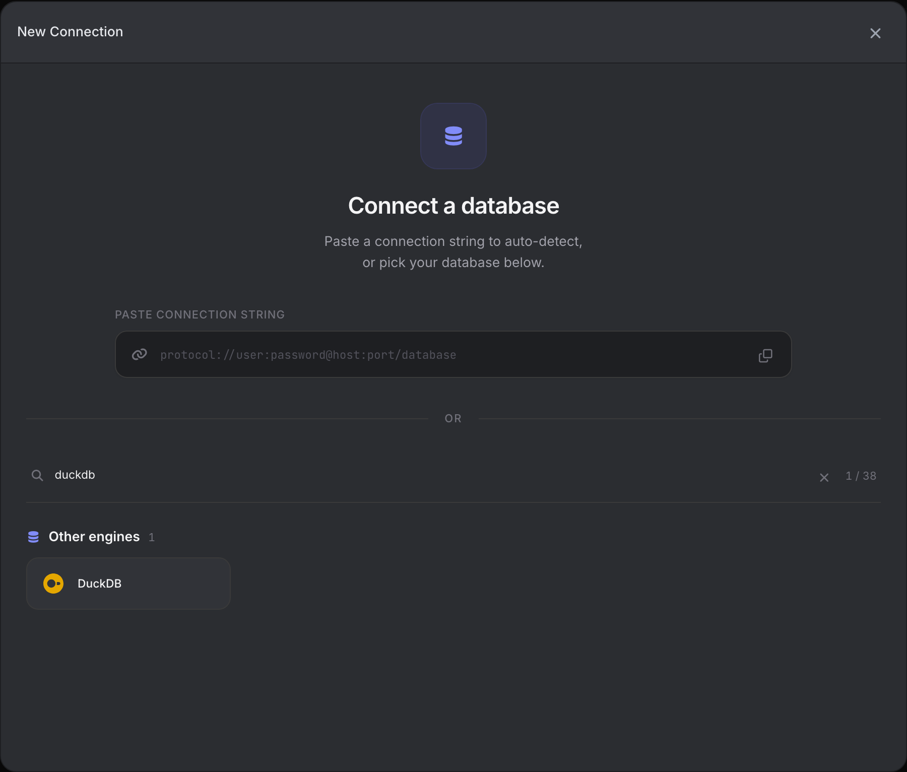VisuaLeaf DuckDB selected